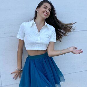 NWT - Over the Knee Petrol Blue Tutu tulle skirt - all sizes available